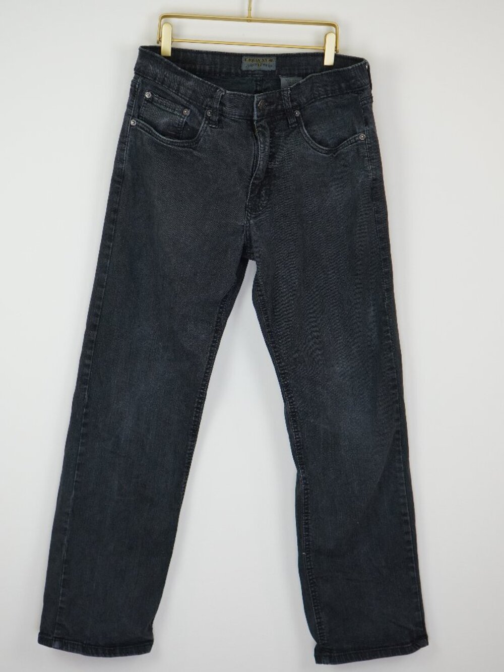 Urban Star Faded Black Stretch Straight Leg Jeans Size 32x31 Y2K‎